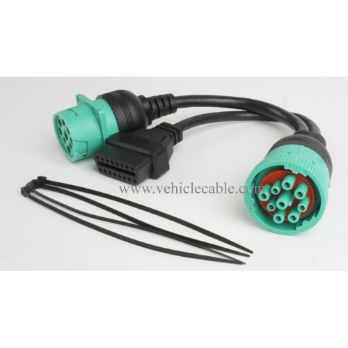 YPP J1939 Male to J1939 Female and OBD2 Splitter Cable (1pcs)