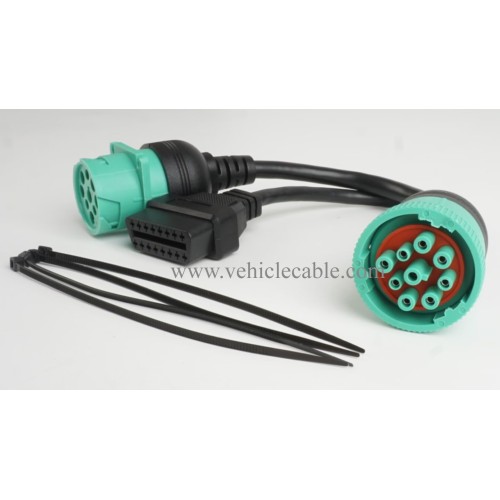 YPP J1939 Male to J1939 Female and OBD2 Splitter Cable (1pcs)