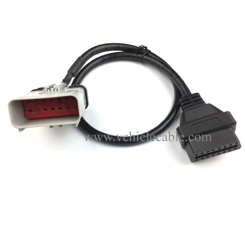 RP-1226 14 Way to 16 pin OBD ii Female ELD Cable RP1226 to OBD2 Adapter Cable 