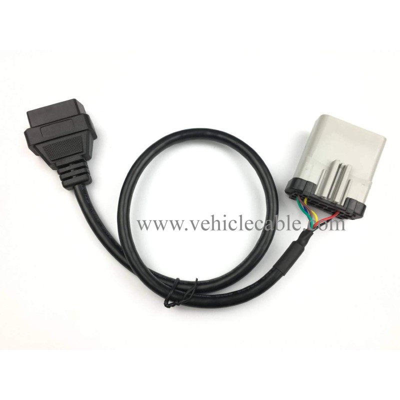 RP-1226 14 Way to 16 pin OBD ii Female ELD Cable RP1226 to OBD2 Adapter Cable 