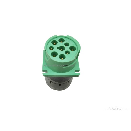 Green 9pin J1939 Type 2 to 6pin J1708 Adapter