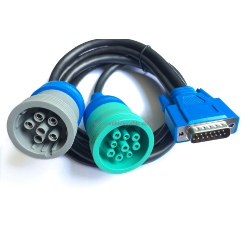 DB15 to type2 9pin and 6pin Diagnostic Cable 6/9 Pin Long Y Cable for USB Link 1