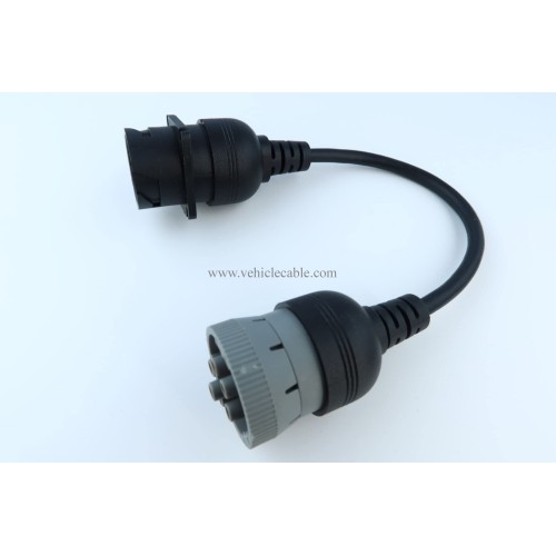 YPP 6P J1708 to Gray 9P Type 1 J1939 Cable Converting Cable 6pin to 9pin for Both J1939 Type 1 and Type 2 connectors