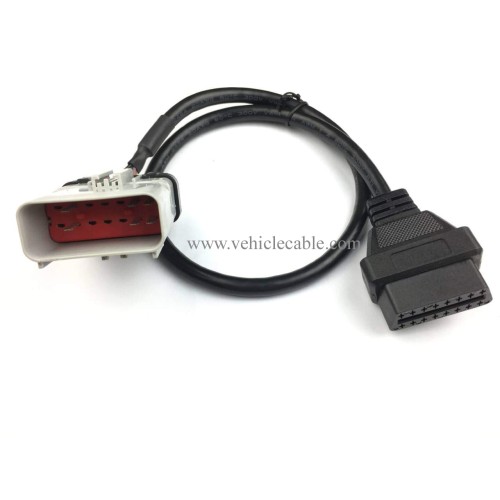 RP-1226 14 Way to 16 pin OBD ii Female ELD Cable RP1226 to OBD2 Adapter Cable