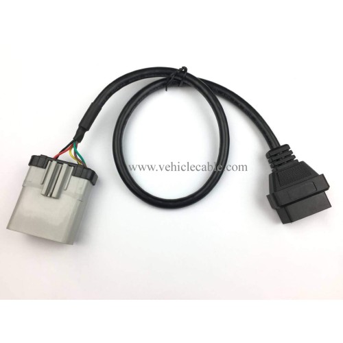 RP-1226 14 Way to 16 pin OBD ii Female ELD Cable RP1226 to OBD2 Adapter Cable