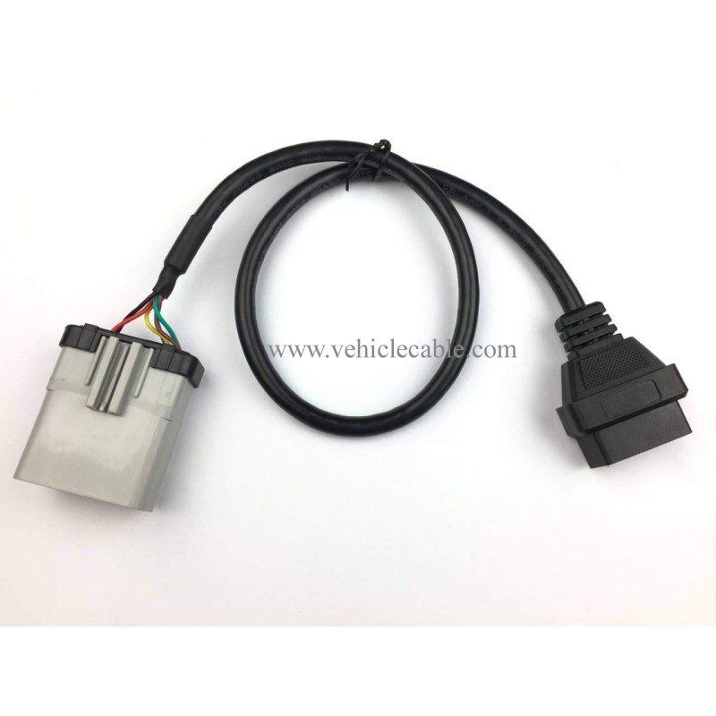 RP-1226 14 Way to 16 pin OBD ii Female ELD Cable RP1226 to OBD2 Adapter Cable 