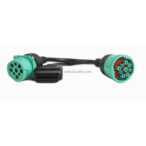 YPP J1939 Male to J1939 Female and OBD2 Splitter Cable (1pcs)