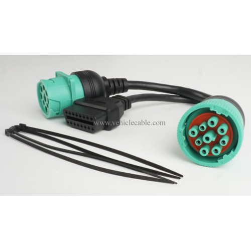 YPP J1939 Male to J1939 Female and OBD2 Splitter Cable (1pcs)