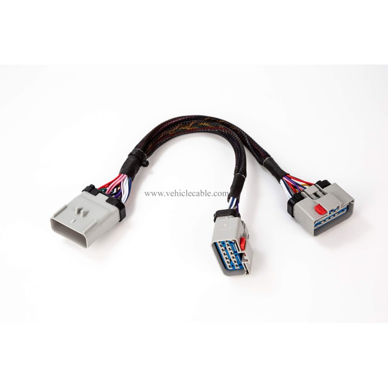 14PIN RP-1226 14 Way 1 Male to 2 Female Extenion Splitter Y Cable Adapter RP1226 for Freightliner 