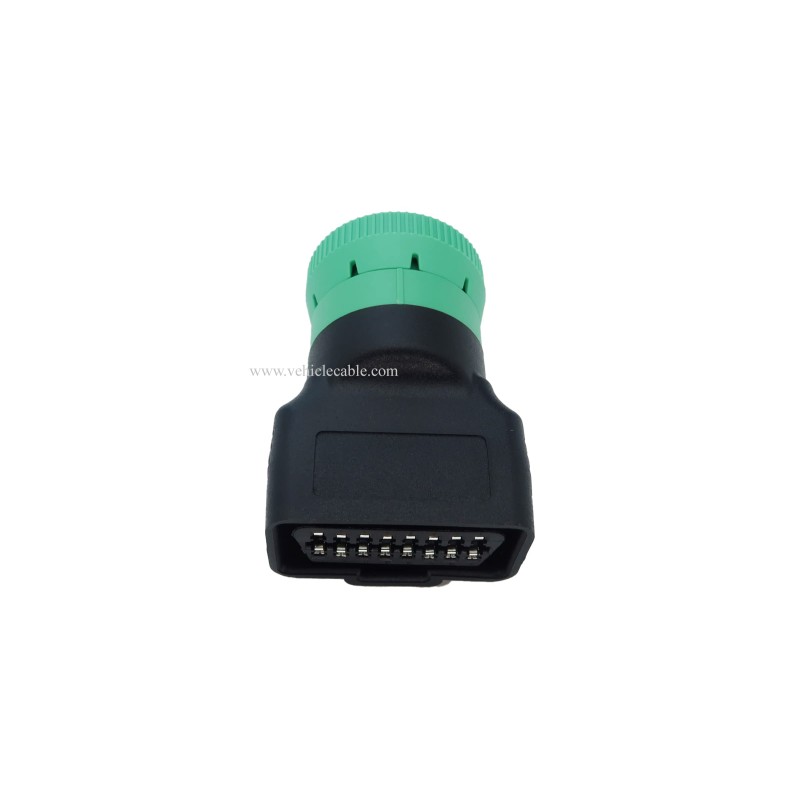 Type 2 Green 9pin J1939 Male to OBD2 Female Adapter J1939 - J1962 9pin-16pin Adapter (J1939 Type2 (Green)) 