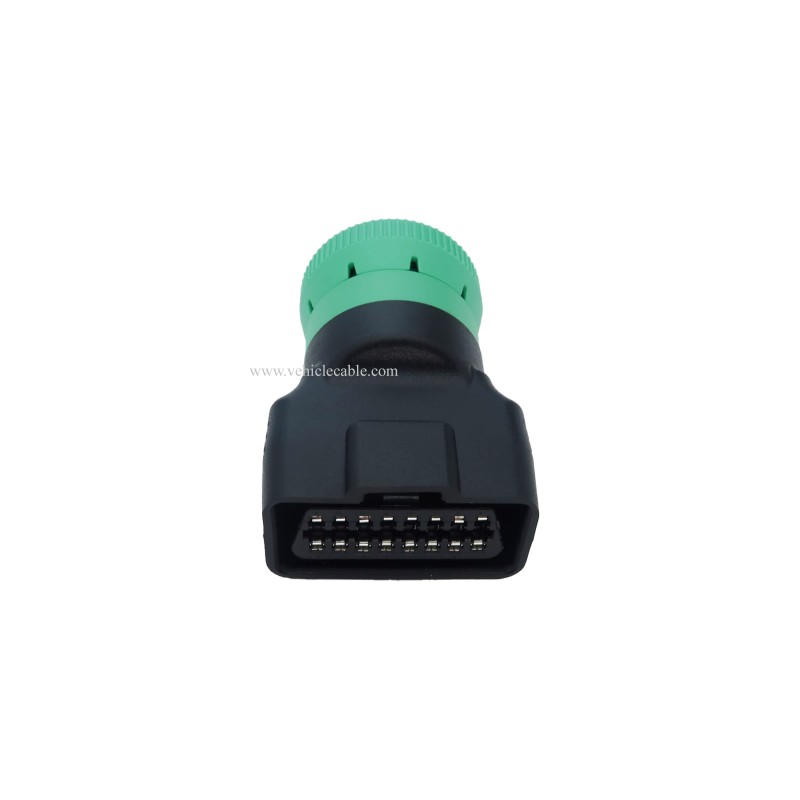 Type 2 Green 9pin J1939 Male to OBD2 Female Adapter J1939 - J1962 9pin-16pin Adapter (J1939 Type2 (Green)) 