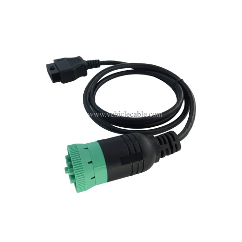 MITOB Long Cable Type 2 Green 9 Pin J1939 to OBD2 Female Port Cable 3ft/1m