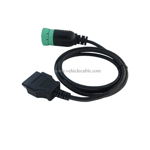 MITOB Long Cable Type 2 Green 9 Pin J1939 to OBD2 Female Port Cable 3ft/1m