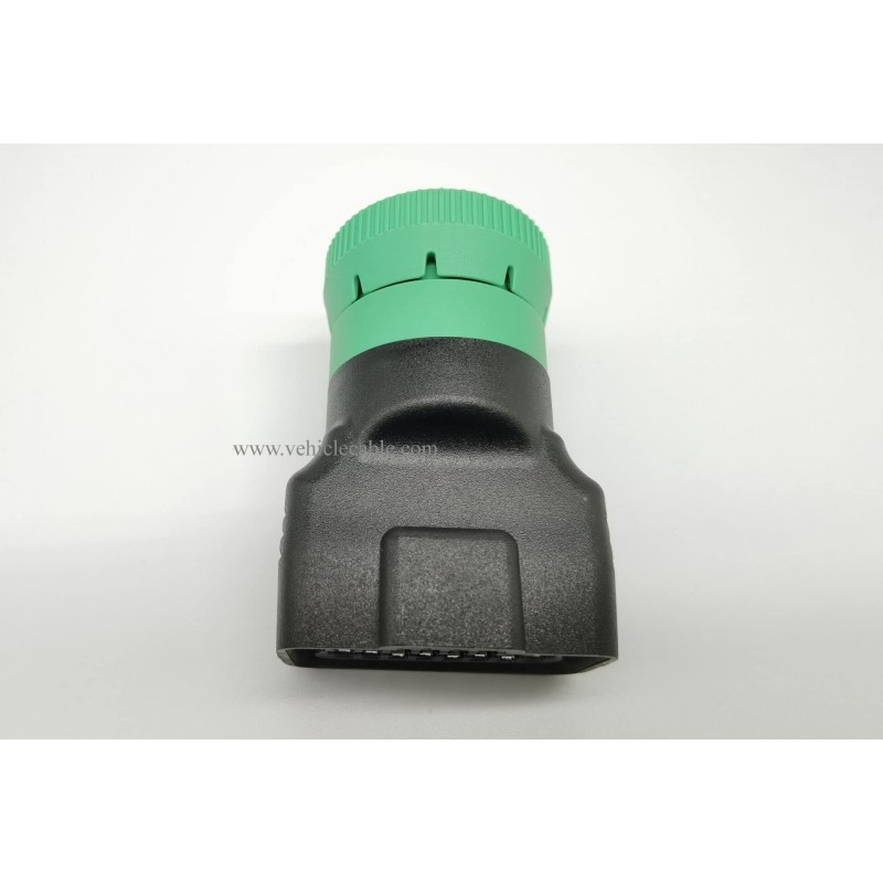 Type 2 Green 9pin J1939 to OBD2 16pin J1962 Female Adapter 